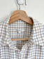 Madewell Checkered Button Down in Cream/Blue/Brown (Size S/M)