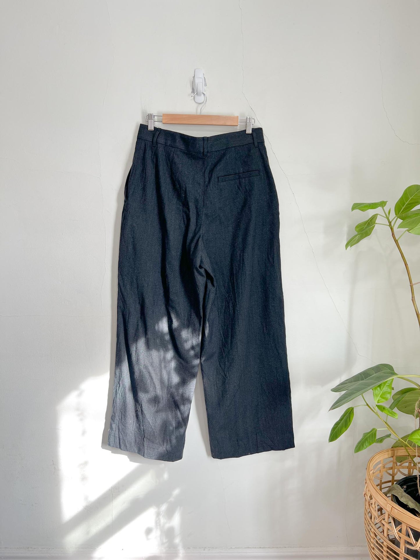 COS Wool Trousers in Charcoal Grey (Size 10)