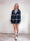 CINZIA ROCCA due Wool & Cashmere Coat in Charcoal Plaid (Size 12)