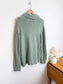Sezane OCTOBRE Editions Fuzzy Collared Knit in Sea Green (Size L)