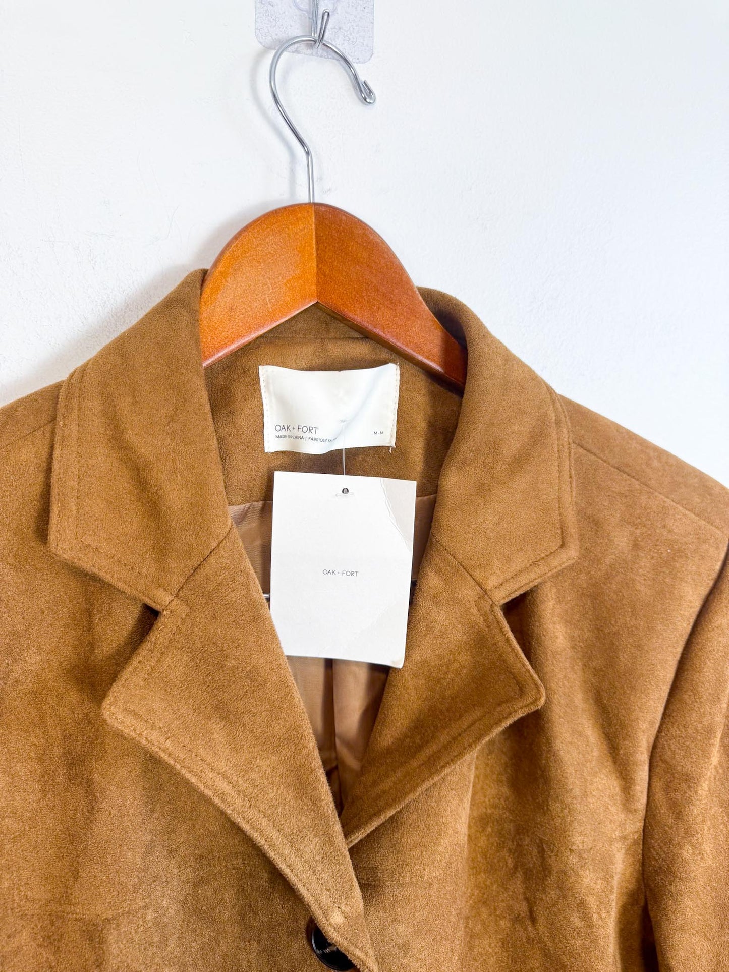 Oak + Fort Vegan Suede Jacket in Camel NWT (Size M-L)