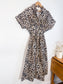 Anthropologie "The Tobie Leopard Print Midi Shirt Dress by Exquise" (Size S)