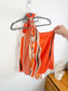 Banana Republic Front Halter Scarf Top in Orange Print (Size XL)