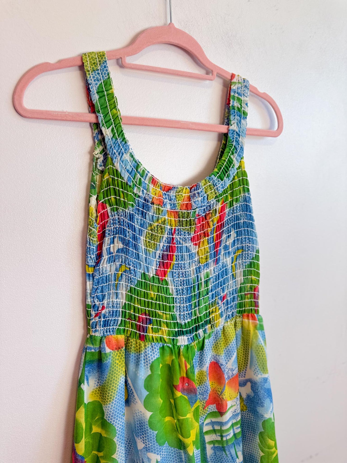 Vintage Mini Dress in Tree Print (Size M)