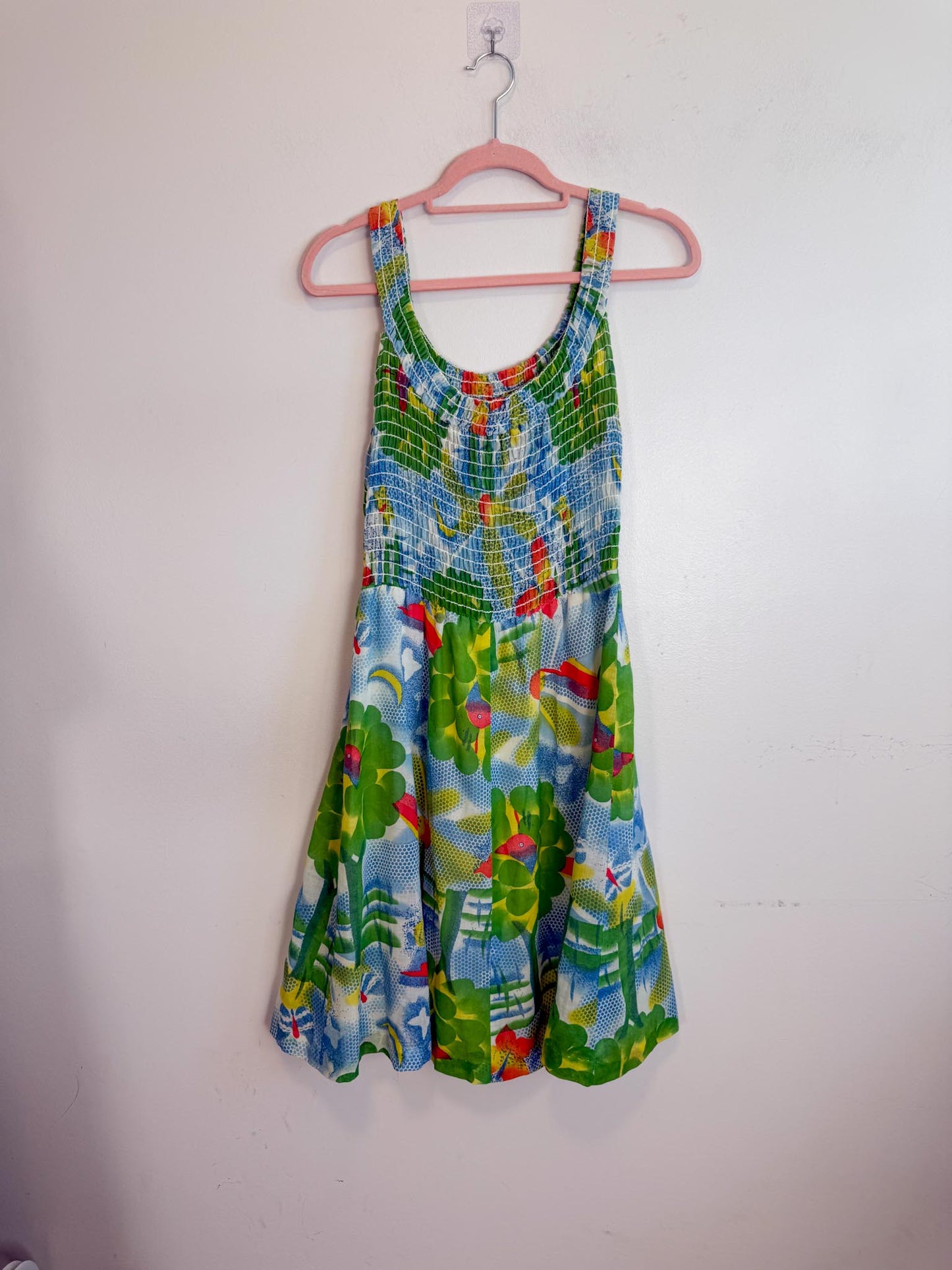 Vintage Mini Dress in Tree Print (Size M)