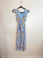 M Made in Italy Pleated Midi Dress in Blue (Size M)