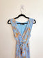 M Made in Italy Pleated Midi Dress in Blue (Size M)