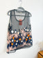 Sheer Floral Embroidered Top in Black NWT (Size M/L)