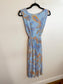 M Made in Italy Pleated Midi Dress in Blue (Size M)