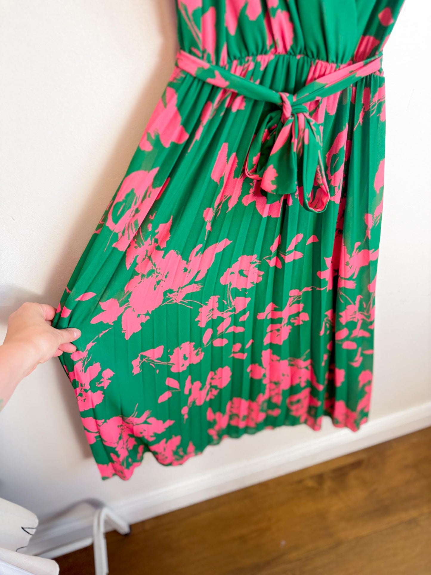 Blue Vanilla Dress in Green/Pink Floral (Size S/M)