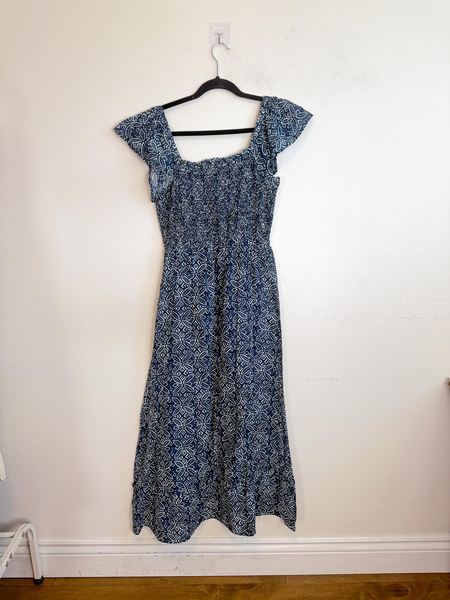 Melissa Nepton Cotton Maxi Dress in Navy (Size M)