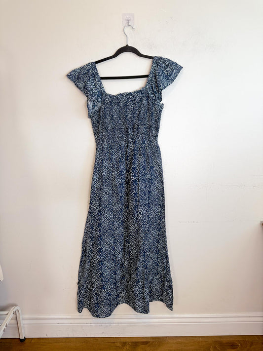 Melissa Nepton Cotton Maxi Dress in Navy (Size M)