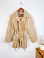 Vintage Emporio Collection by E.A. Faux Suede Wrap Jacket in Beige (Size M)