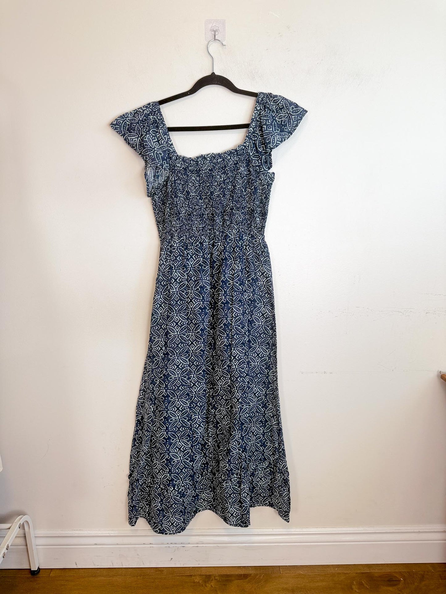 Melissa Nepton Cotton Maxi Dress in Navy (Size M)