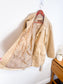 Vintage Emporio Collection by E.A. Faux Suede Wrap Jacket in Beige (Size M)