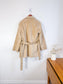 Vintage Emporio Collection by E.A. Faux Suede Wrap Jacket in Beige (Size M)