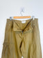 by Anthropologie Cropped Cargo Pants in Khaki Green (Size 14P)