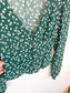 Reformation "Nell Top in Green Floral" (Size S)