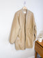 The Frankie Shop "Jesse Faux-Leather Jacket in Beige NWT" (Size M-XL)
