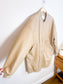 The Frankie Shop "Jesse Faux-Leather Jacket in Beige NWT" (Size M-XL)