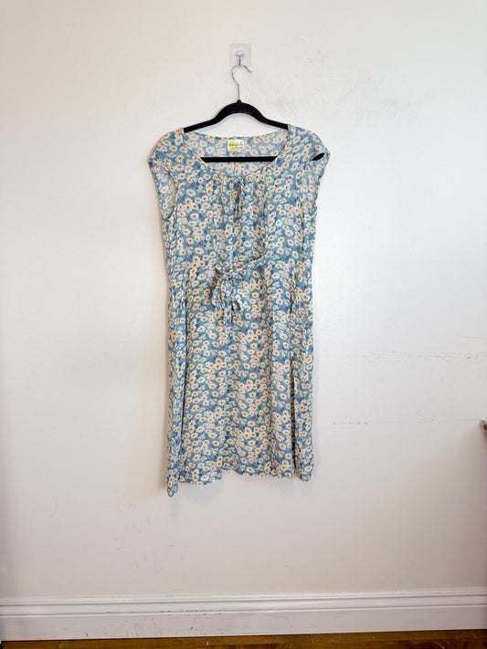 Mandala Design Sustainable Floral Mini Dress (Size M)