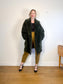 LAUREN VIDAL "Luna Faux Fur Shearling Jacket in Dark Green" (Size M/L)