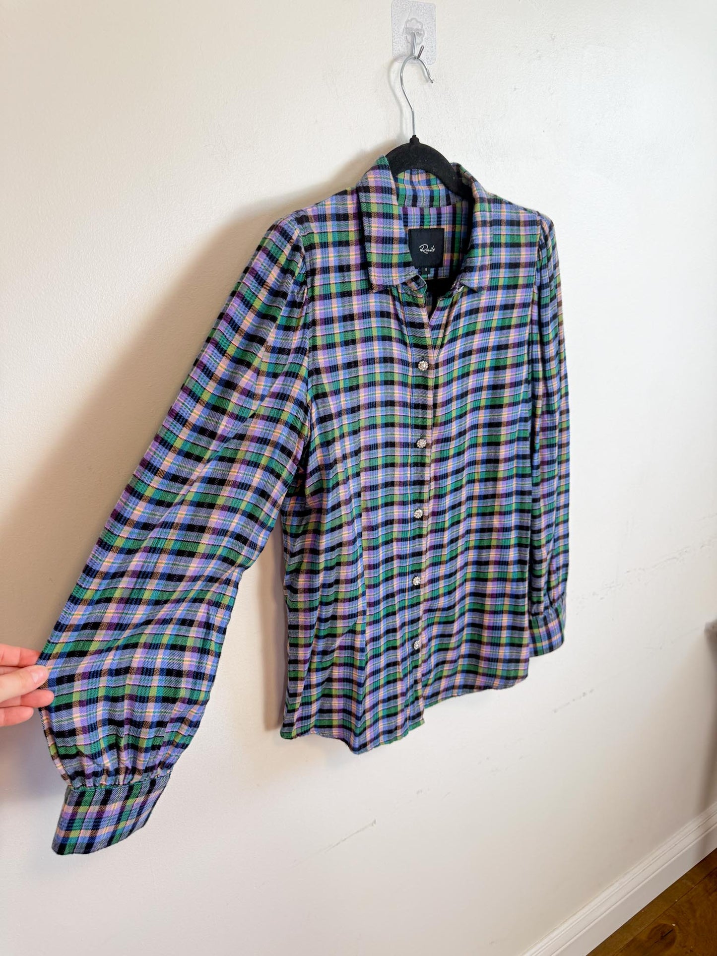 Rails "Angelica Plaid Flannel Shirt" (Size S)