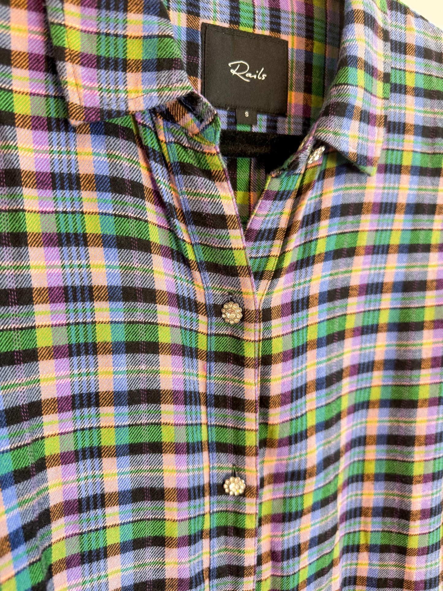 Rails "Angelica Plaid Flannel Shirt" (Size S)