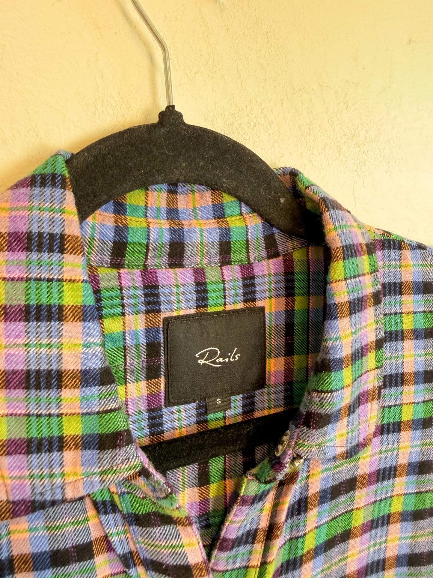 Rails "Angelica Plaid Flannel Shirt" (Size S)