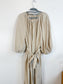 & Other Stories Puff Sleeve Midi Dress in Beige (Size S-L)