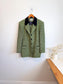 Vintage Green Tweed Skirt Suit (Size L)