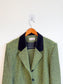 Vintage Green Tweed Skirt Suit (Size L)