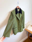 Vintage Green Tweed Skirt Suit (Size L)