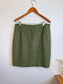Vintage Green Tweed Skirt Suit (Size L)