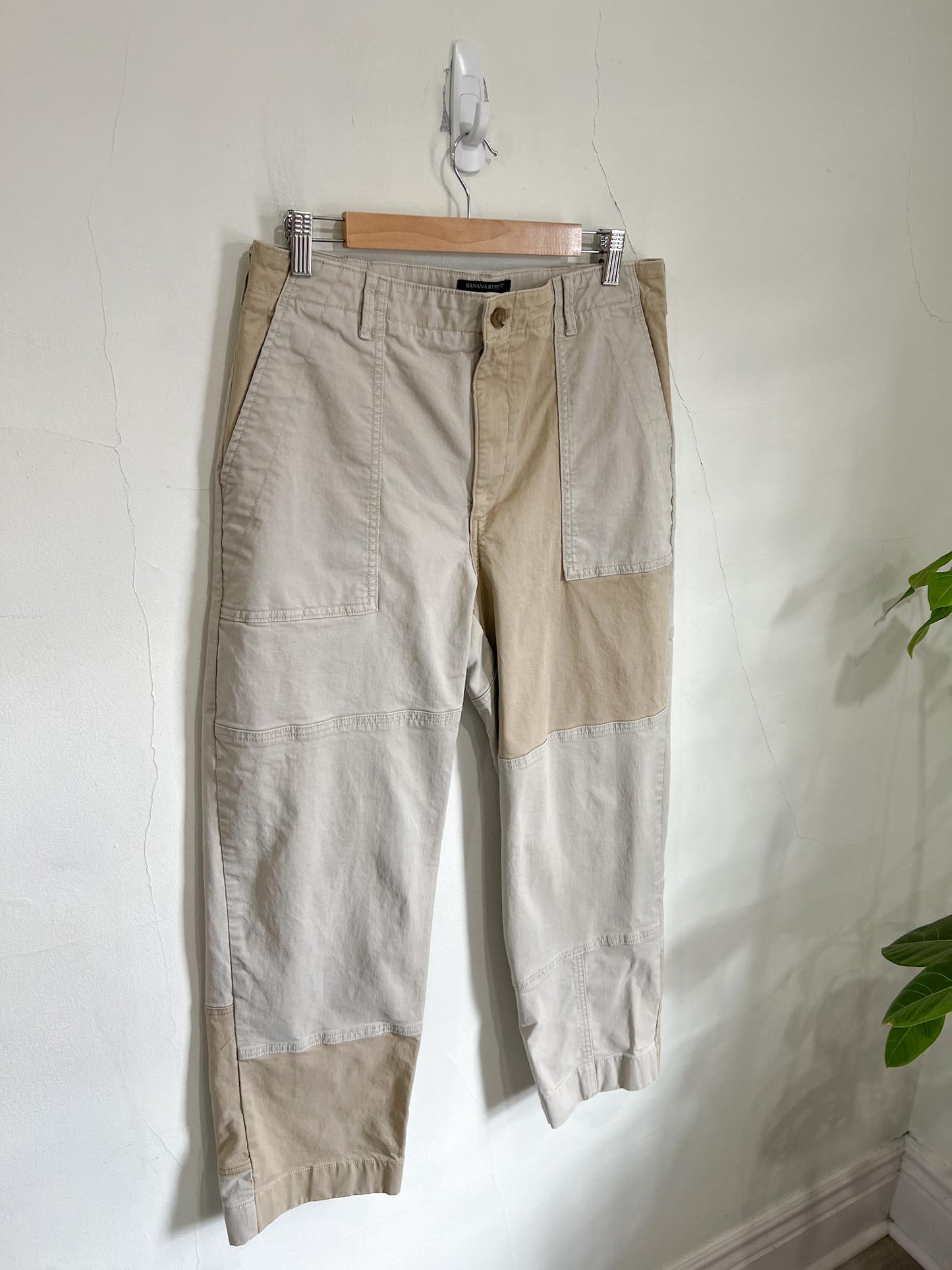 Banana Republic "Authentic Patchwork Barrel Chino Pants" (Size 10)