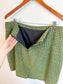 Vintage Green Tweed Skirt Suit (Size L)