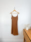 SUNDEH Aritzia Midi Dress in Brown (Size L)