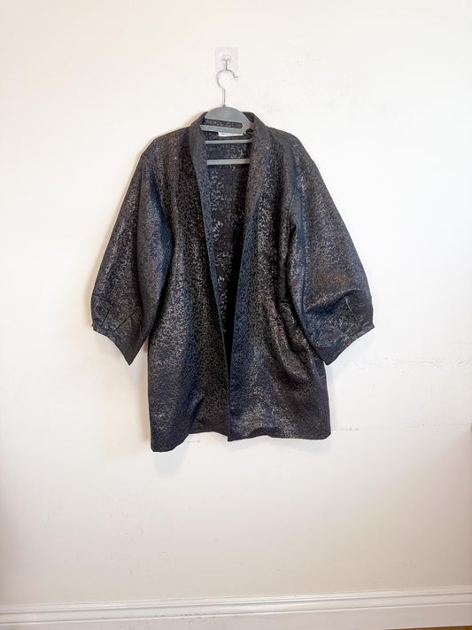Diana Coatsworth Design Jacket in Black Metallic (Size M)