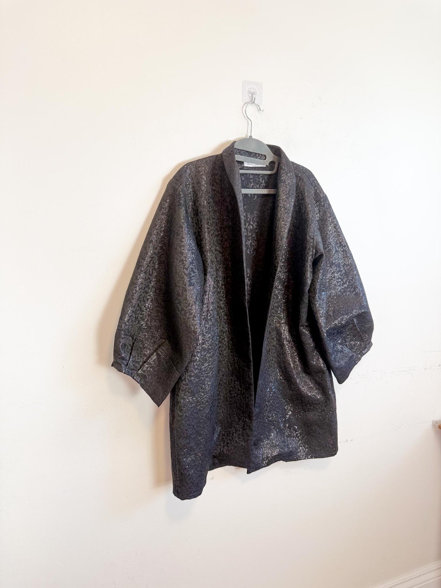 Diana Coatsworth Design Jacket in Black Metallic (Size M)