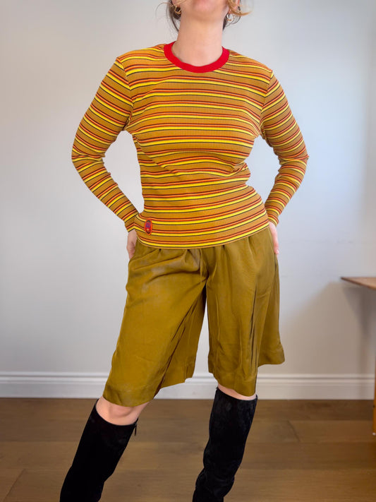 Adidas x Wales Bonner *RARE*Ribbed Striped Long Sleeve T-Shirt (Size S/M)