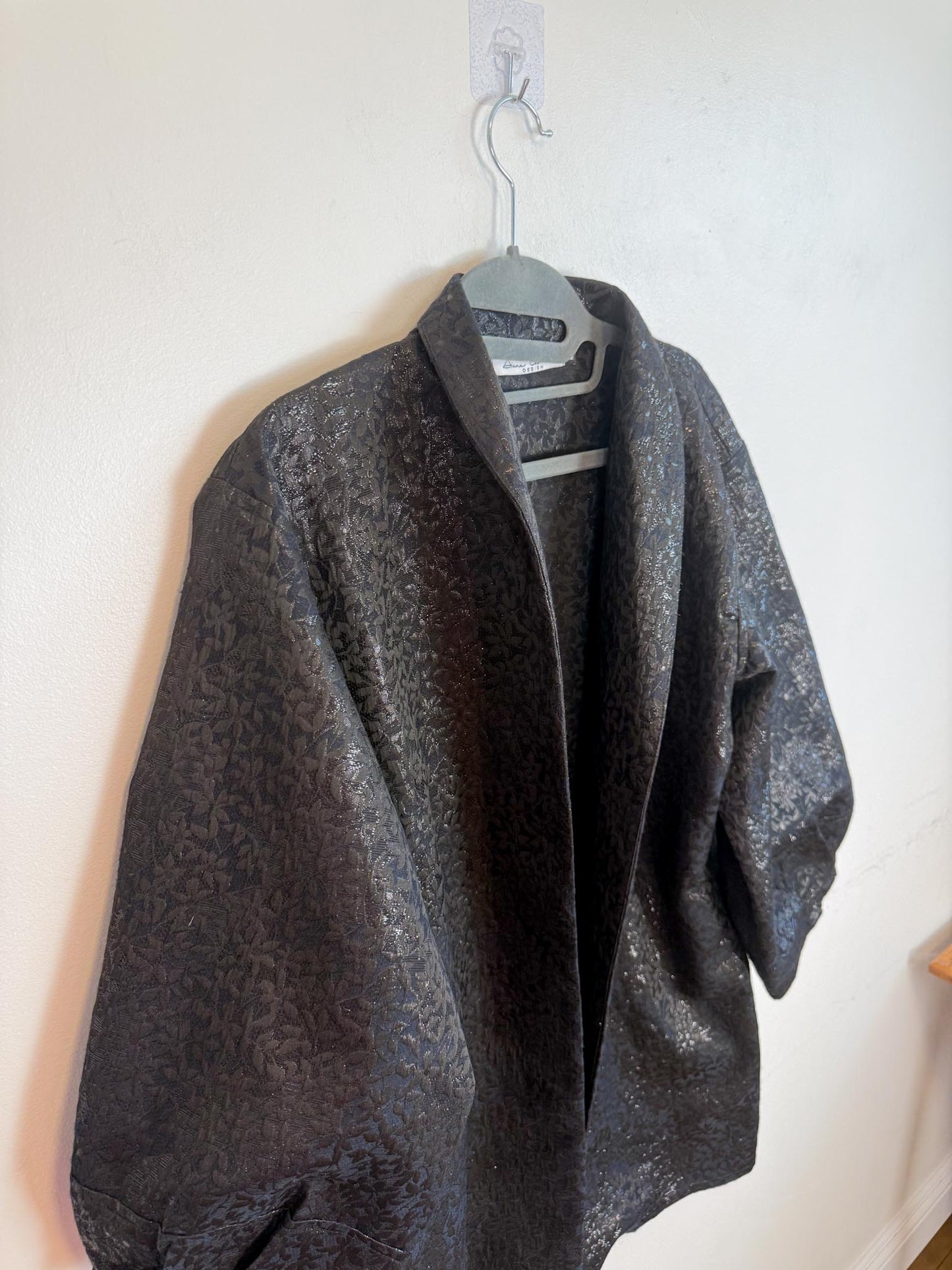 Diana Coatsworth Design Jacket in Black Metallic (Size M)