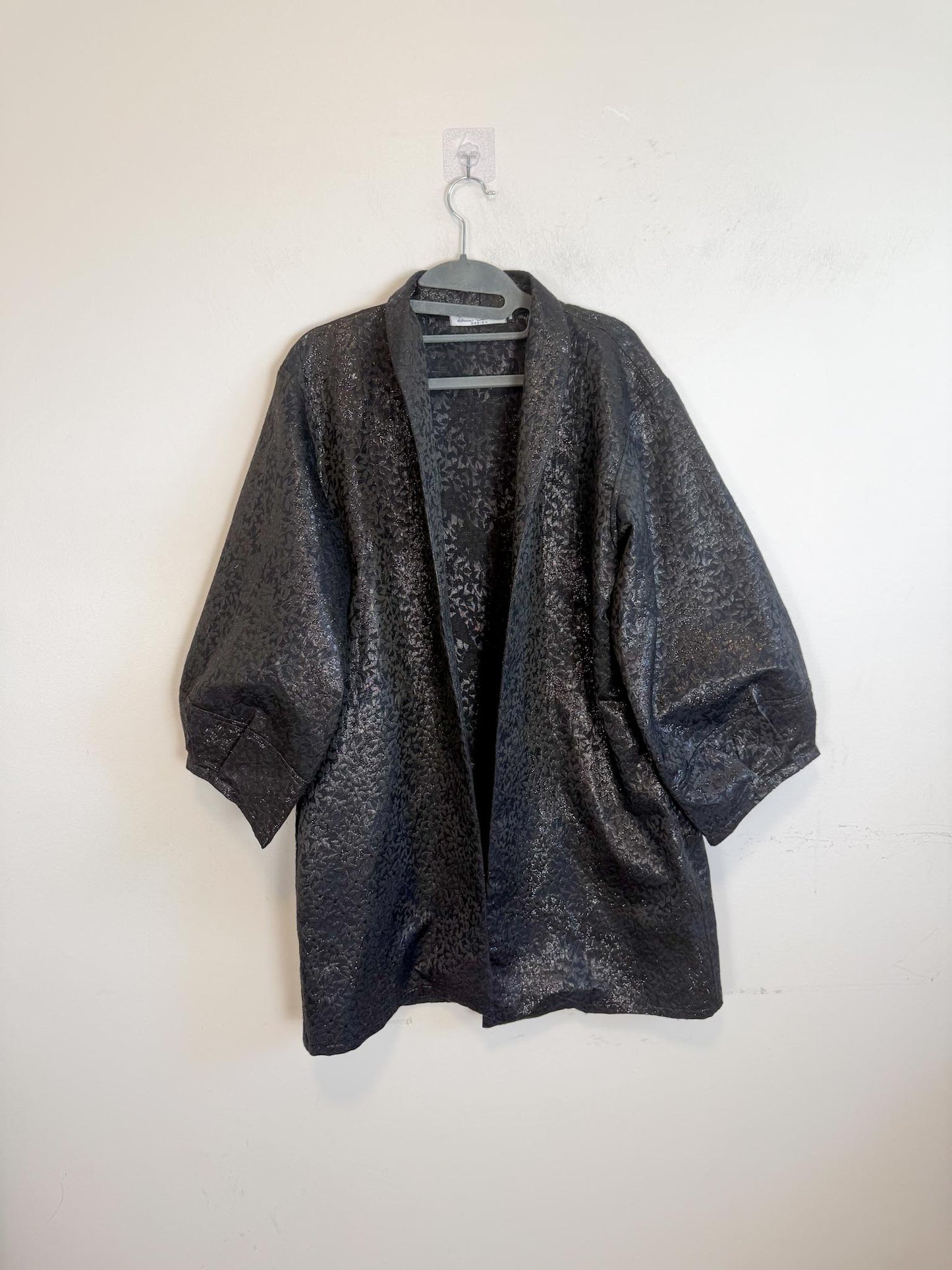 Diana Coatsworth Design Jacket in Black Metallic (Size M)