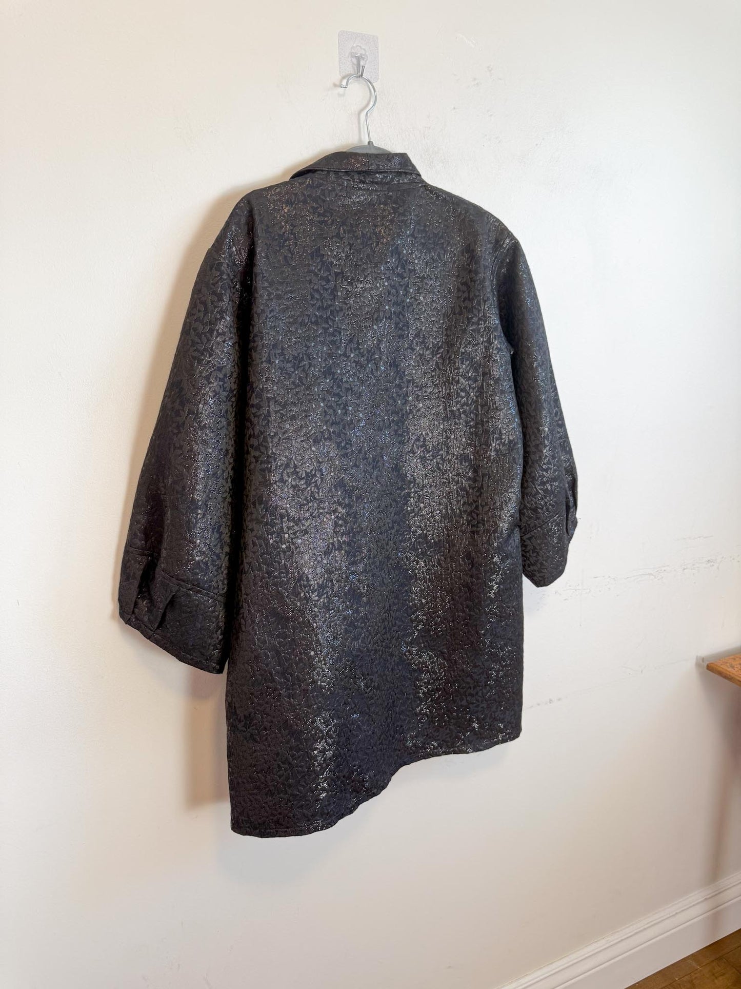 Diana Coatsworth Design Jacket in Black Metallic (Size M)