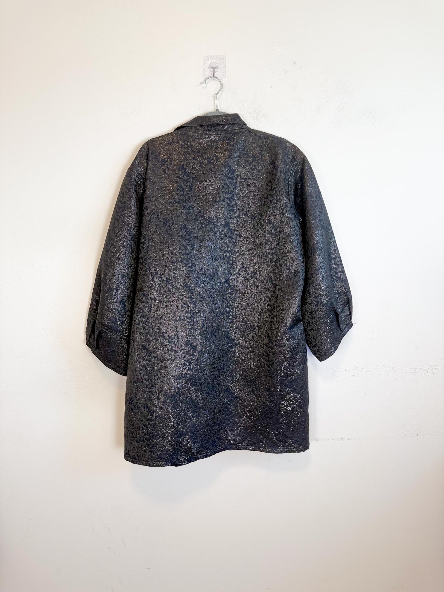Diana Coatsworth Design Jacket in Black Metallic (Size M)