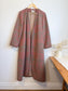 J.Jill Long Quilt Wool Jacket in Dusty Rose/Green (Size M/L)