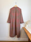 J.Jill Long Quilt Wool Jacket in Dusty Rose/Green (Size M/L)