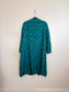 Vintage 1970s Brown Fashions Coat by Gabor Winnipeg Jacket in Floral Teal(Size M/L)