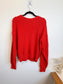 Vintage Red Knit Sweater (Size L)