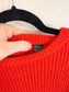 Vintage Red Knit Sweater (Size L)