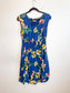 Anthropologie Floral Mini Dress in Blue (Size S/M)